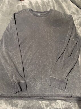 DSG Washed Black Long Sleeve Pocket Tee